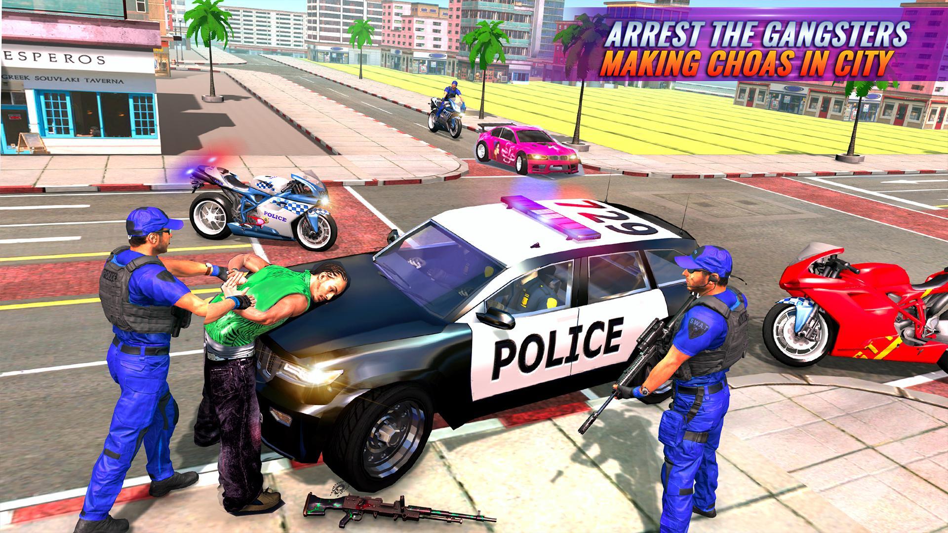 Us Police Bike Gangster Chase Crime Shooting Games For Android