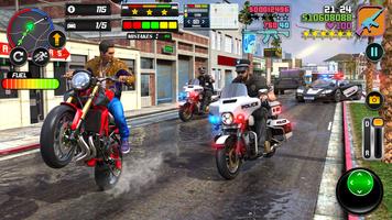 Bike Chase 3D Police Car Games capture d'écran 2