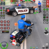police voiture au volant ville icône