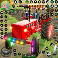 Indian Tractor Farming Games Affiche