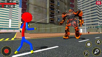 Flying Stickman Spider Rope Su imagem de tela 3