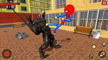 Flying Stickman Spider Rope Su imagem de tela 1