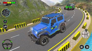 Offroad Jeep Driving Car Games Affiche