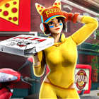 Pizza Delivery Girl Bike Games آئیکن