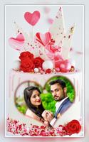 Name photo birthday cake frame poster