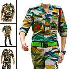 Army commando military suit icon