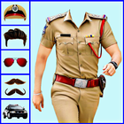 Men police suit photo editor آئیکن