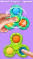 fidget spinner pop it 3D Affiche