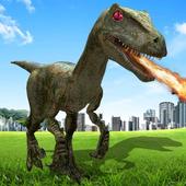 Real Dino Robot world Destruction Battle Car Games icon