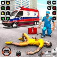 Police Rescue Ambulance Games पोस्टर