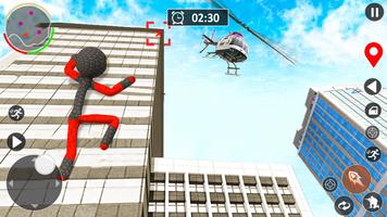 Stickman Rope Superhero Flying скриншот 3