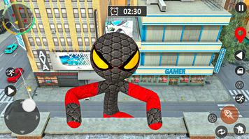 Stickman Rope Superhero Flying скриншот 2