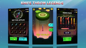 Knife Throw Legends 3D Poster