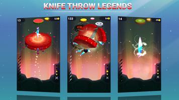 Knife Throw Legends 3D captura de pantalla 3