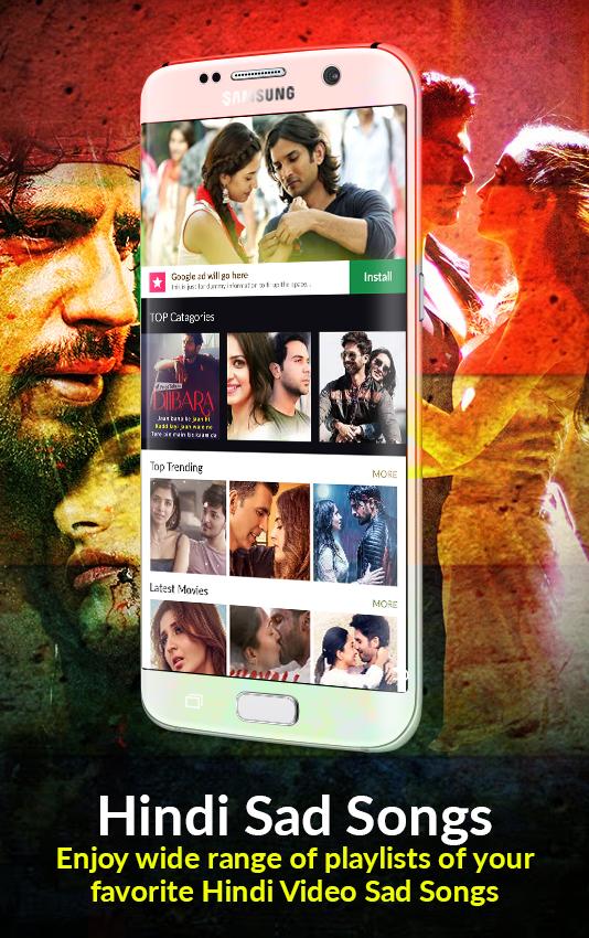 ह द स ड स ग स Hindi Sad Songs Video App For Android Apk Download - sad song roblox sad story music video