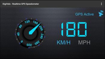DigiVelo - Realtime GPS Speedometer capture d'écran 1