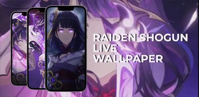 Raiden Shogun Live Wallpaper Cartaz