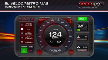 پوستر Speedbot. Velocímetro GPS/OBD2