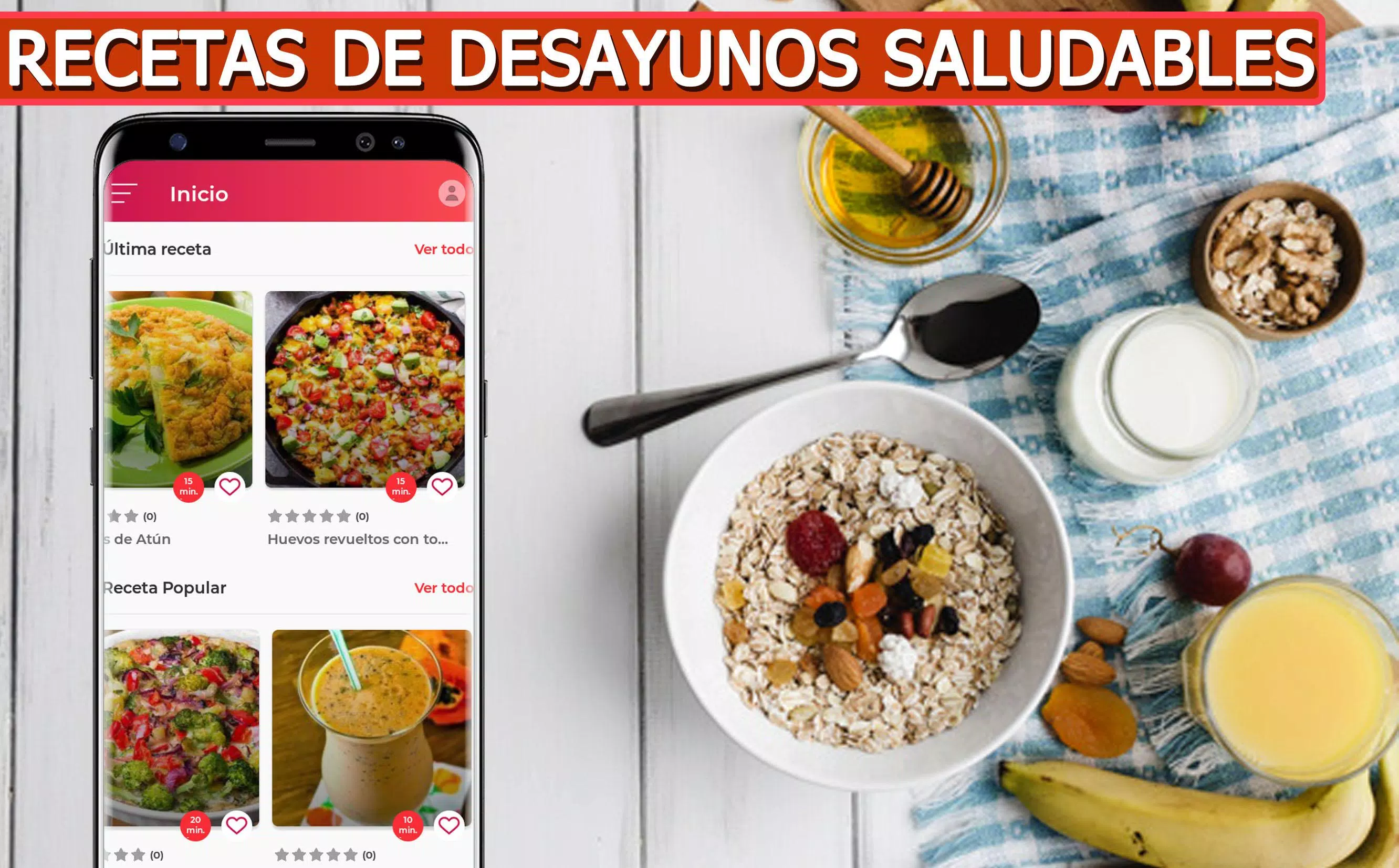 Recetas de Desayunos Saludables Gratis APK pour Android Télécharger