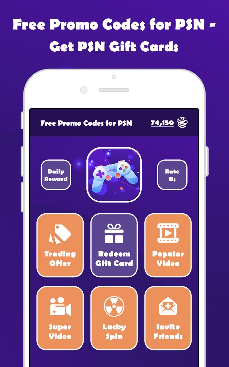 Free Promo Codes For Psn Get Psn Gift Cards For Android Apk Download - your lucky day free roblox gift card codes 2019 not