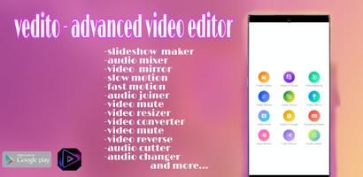 Vedito - advanced video & audio editor Affiche