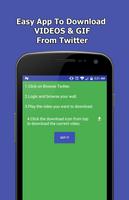 Video and Gif Downloader for Twitter পোস্টার