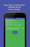 Video and Gif Downloader for Twitter โปสเตอร์