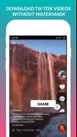 Video Downloader For Tik Tok - No Watermark پوسٹر