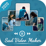 Sad video maker, sad video sta ícone