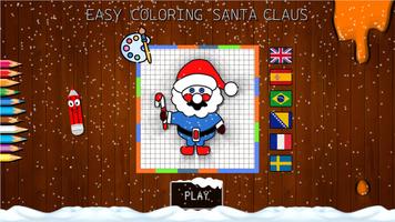 Easy Coloring Santa Claus Cartaz