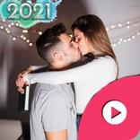 Romantische videostatuskus videoverhaal