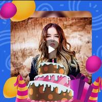 Happy birthday video with phot poster