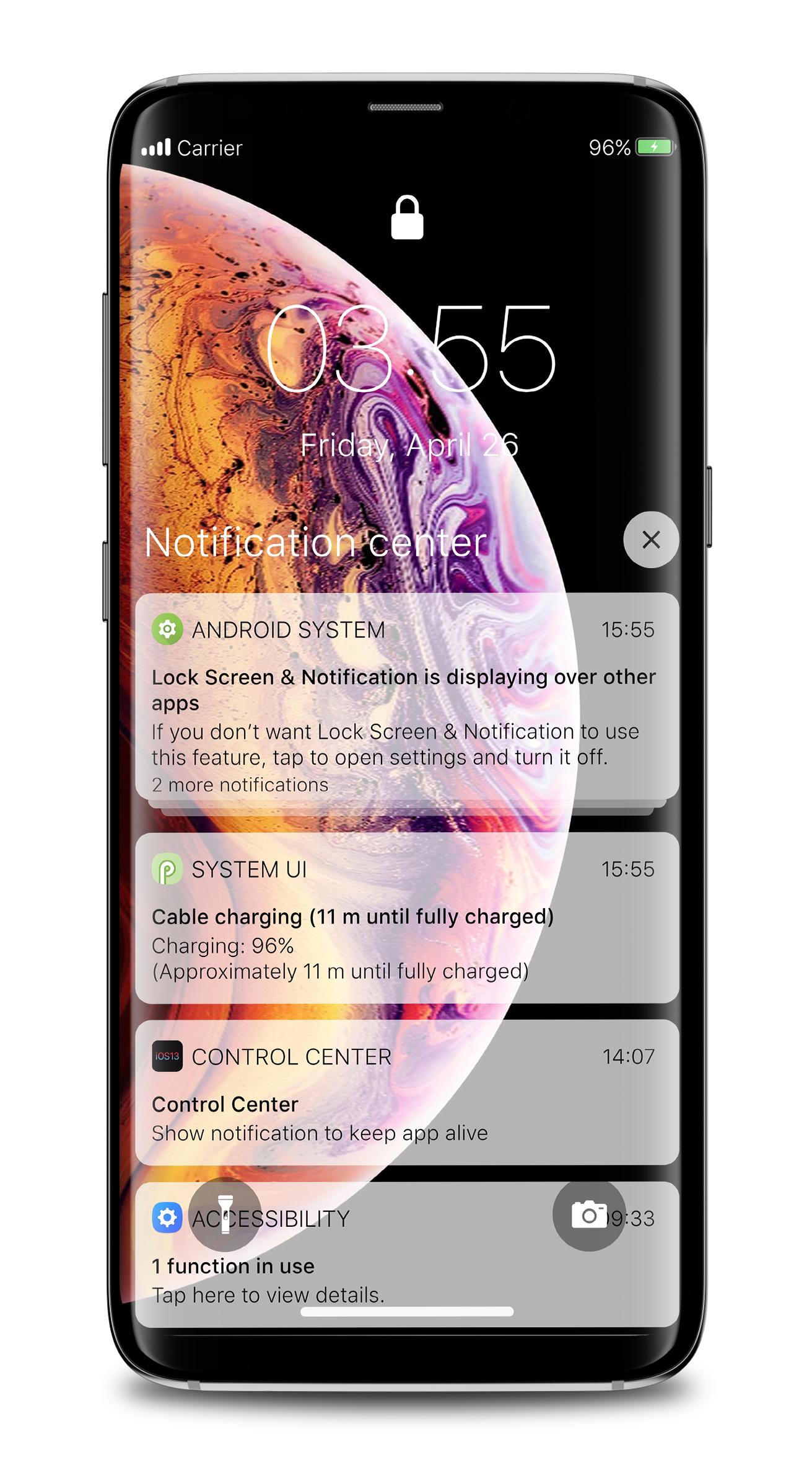 Android 用の ロック画面と通知ios 13 Apk をダウンロード
