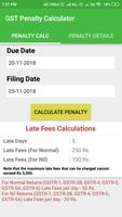 GST Late Fees / Penalty Calc screenshot 1