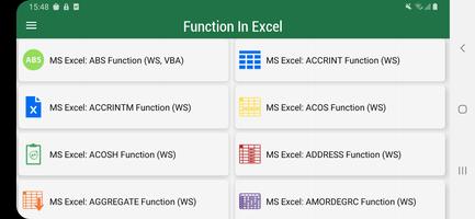 Learn Functions in Excel App Offline capture d'écran 3