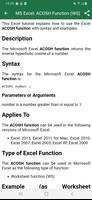 Learn Functions in Excel App Offline poster