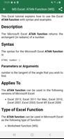 برنامه‌نما Learn Functions in Excel App Offline عکس از صفحه