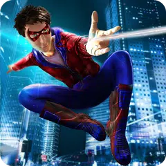 Spider Boy Superhero fighting