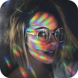 Rainbow Camera - Light Leak & Overlay Photo Editor biểu tượng