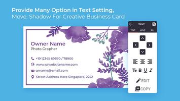 برنامه‌نما Business Card عکس از صفحه