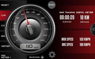 Digital GPS Speedometer Odometer Offline HUD View скриншот 1