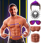 Man Abs Maker - Six Pack Photo icono
