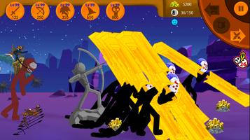 Stickman War : Defense Battle captura de pantalla 2