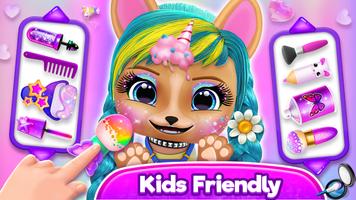 Hairstyle: pet care salon game Affiche