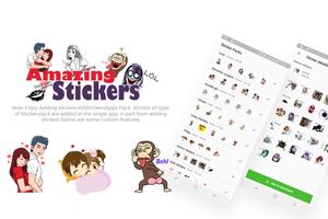 Amazing Stickers for WhatsApp - WAStickerApps Affiche