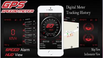 Digital GPS Speedometer Odometer Offline HUD View постер