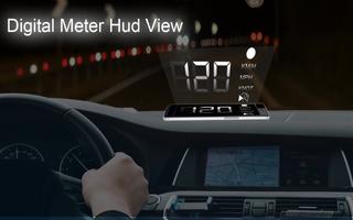 Digital GPS Speedometer Odometer Offline HUD View скриншот 2