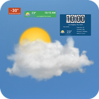 Weather forecast clock widget-icoon