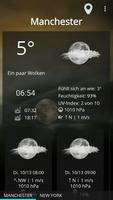 Wetter Deutschland Uhr Widget Plakat