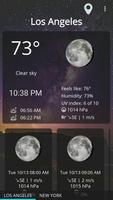 Weather forecast clock widget poster